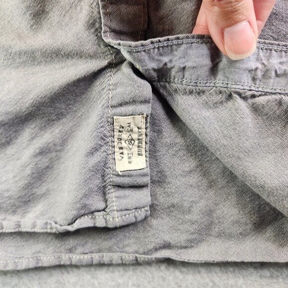 Vans Off the Wall Shirt Mens Large Blue Gray Colorblock Retro Skateboarding - Picture 6 of 15